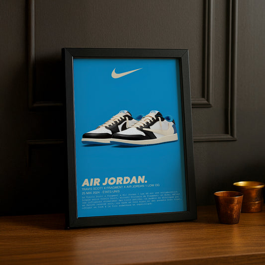 Cadre photo Travis Scott x Air Jordan 1 Low OG x Fragment