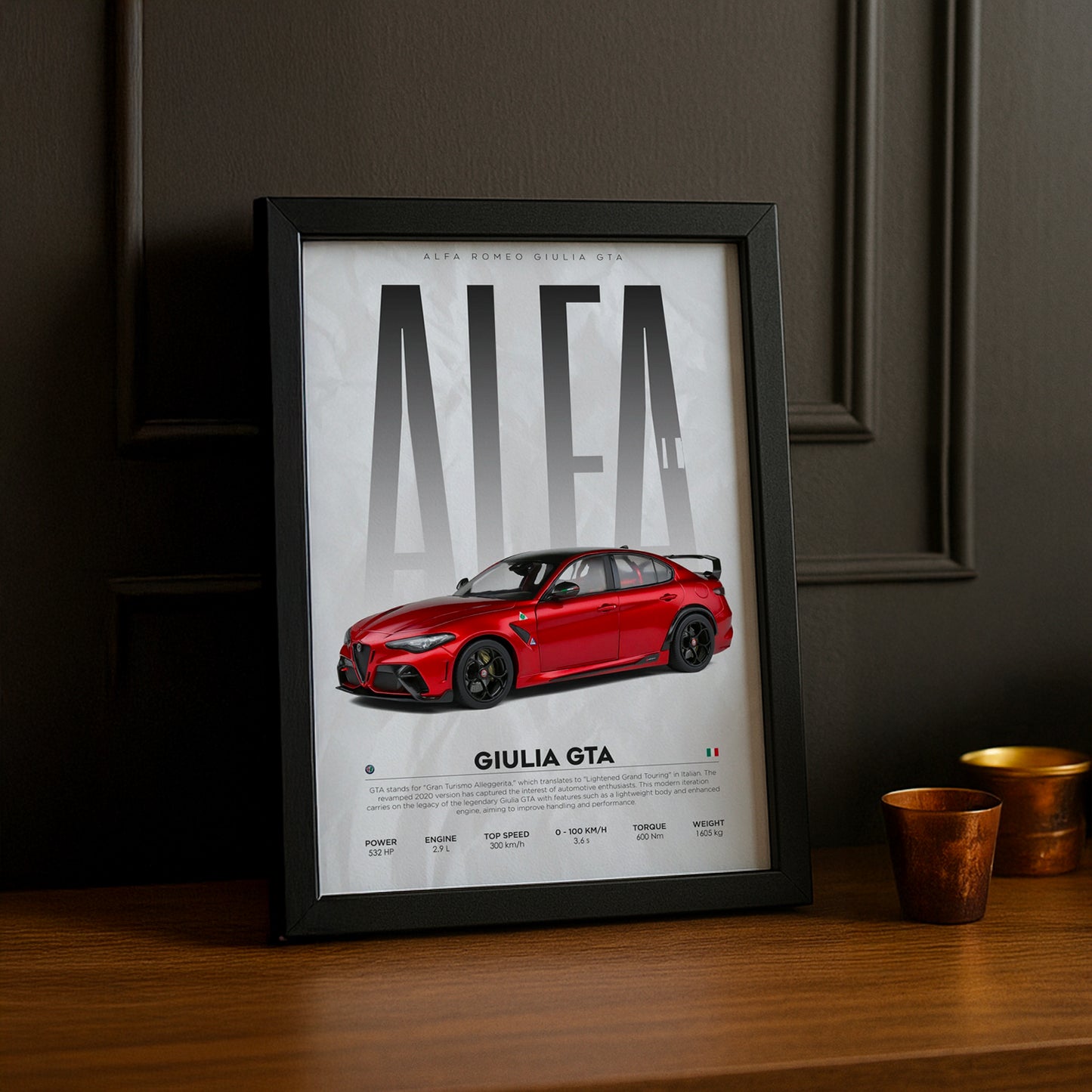 Cadre photo Alfa Romeo Giulia GTA