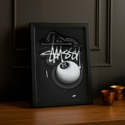 Cadre photo Stüssy 8 billard blanc