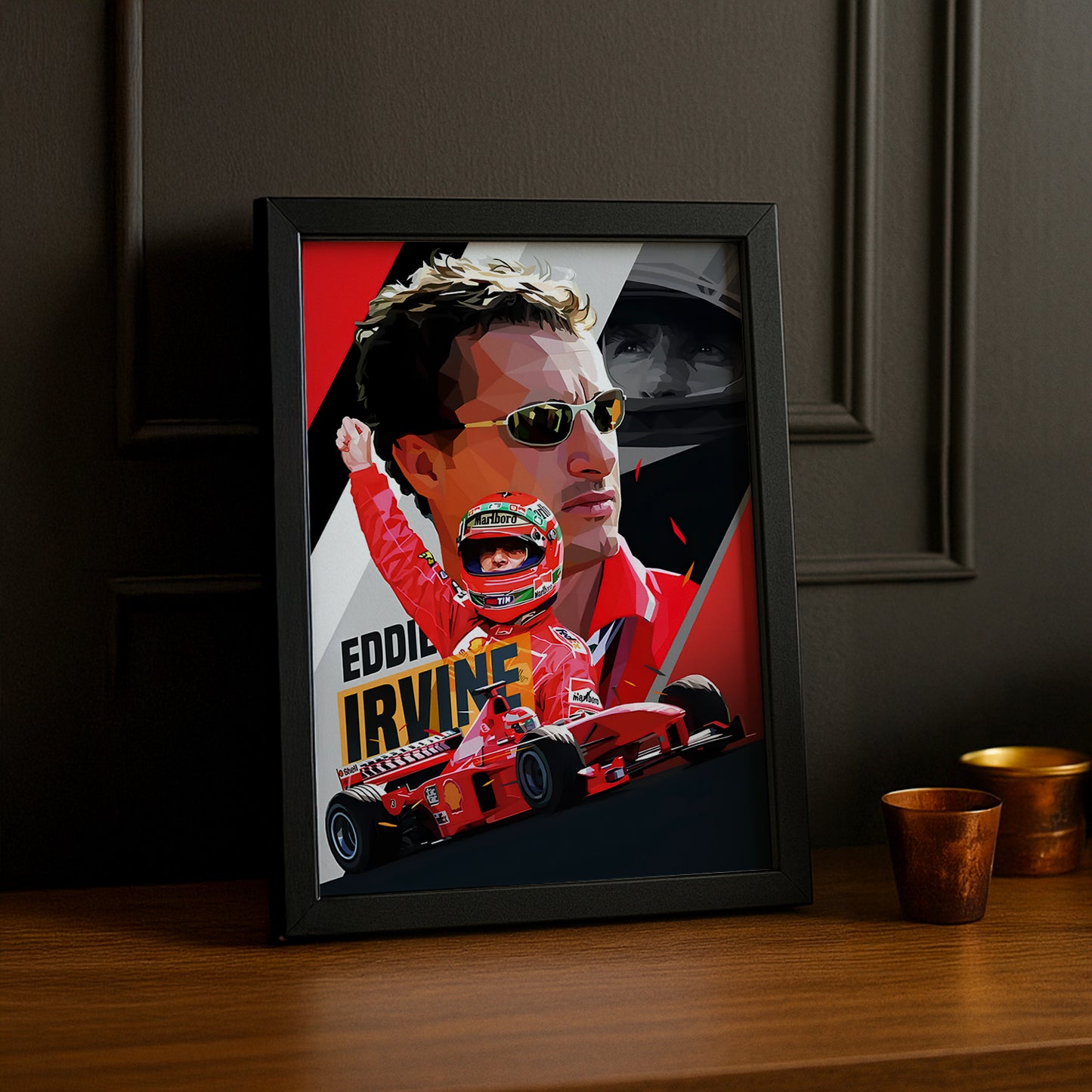 Cadre photo Eddie Irvine Formule 1
