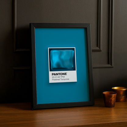 Cadre Photo Pantone Étiquette - Polished Turquoise