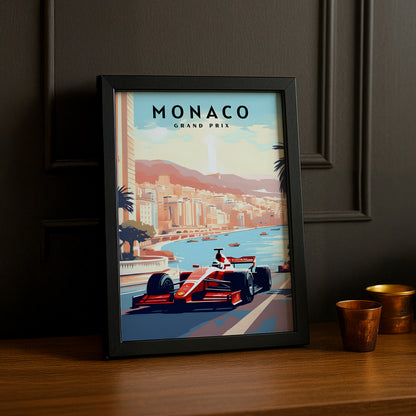 Poster encadrée Formule 1 - Grand Prix de Monaco