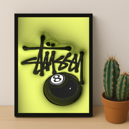 Cadre photo Stüssy - 3D Jaune Fluo