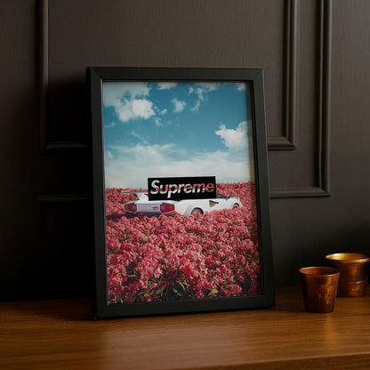 Poster Supreme - Roses x Ferrari