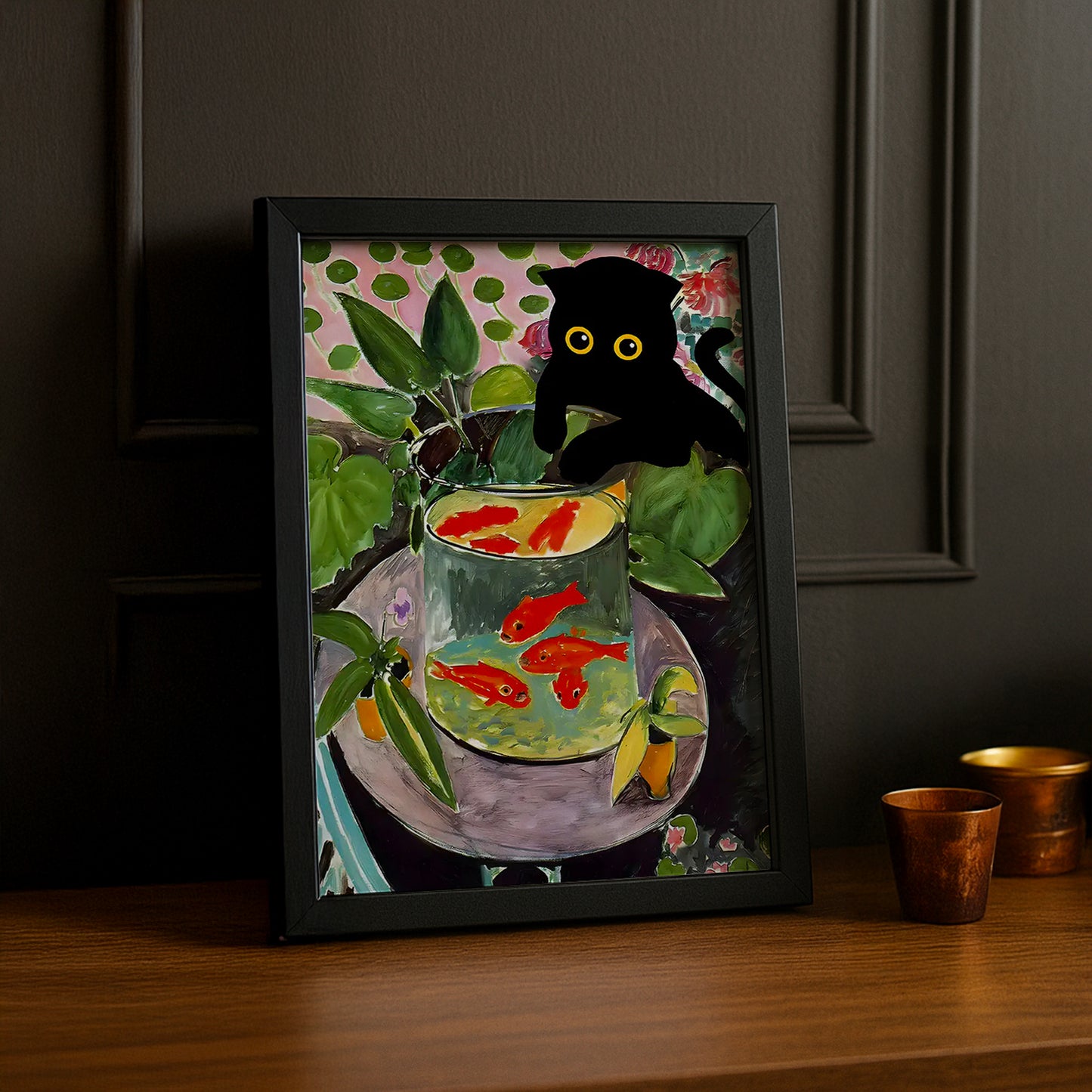 Cadre Photo Chat - Aquarium