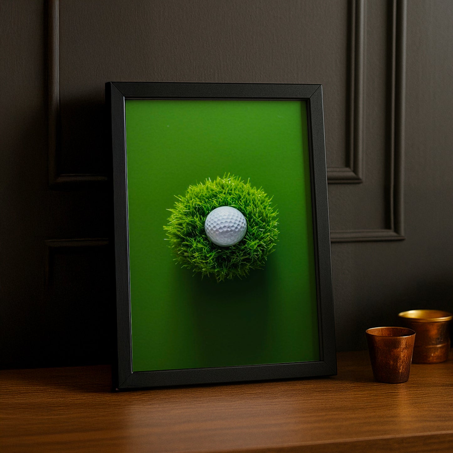 Cadre Photo Golf - Balle sur herbe