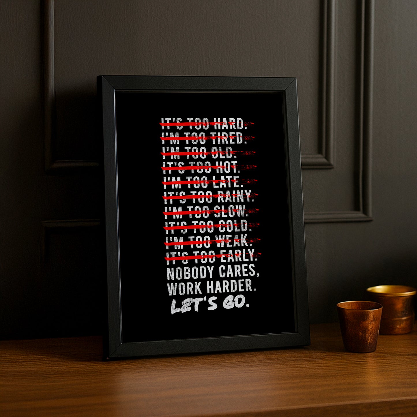 Cadre photo Motivation - Work Harder