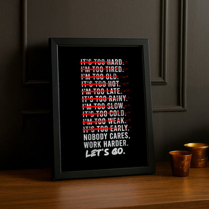 Cadre photo Motivation - Work Harder