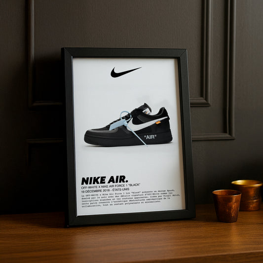 Cadre photo Off-White x Nike Air Force 1 Black