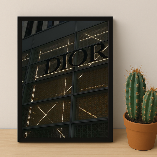 Cadre photo Dior logo by night