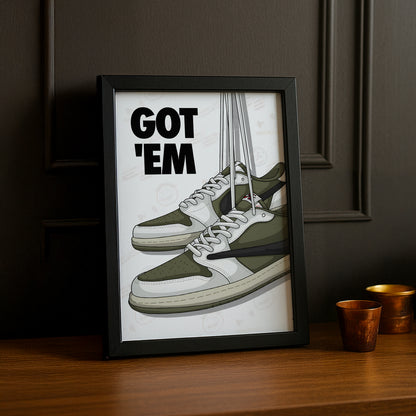 Poster Nike Travis Scott Olive Got'Em