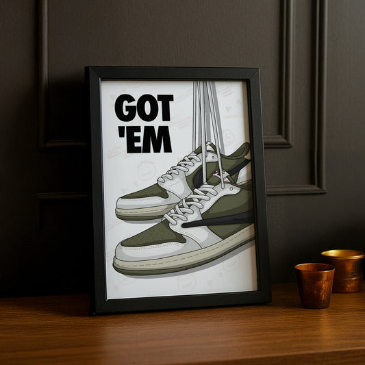 Poster Nike Travis Scott Olive Got'Em