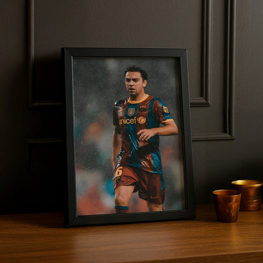 Poster encadrée FC Barcelone - Xavi
