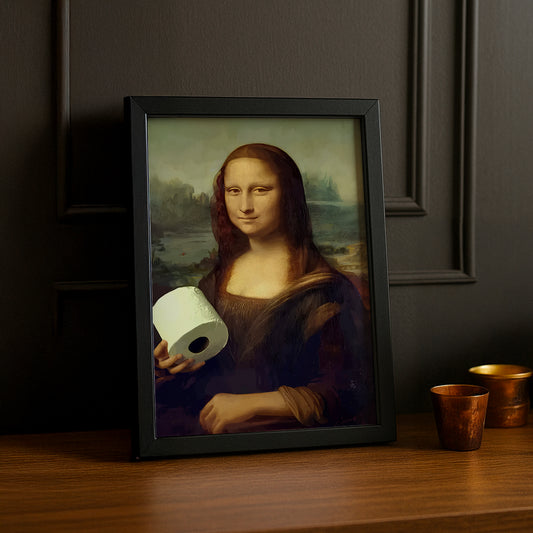 Cadre photo Mona Lisa La Joconde papier toilette