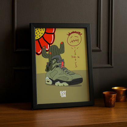 Cadre photo Air Jordan 4 Cactus Jack Got'Em