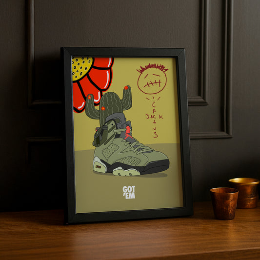 Cadre photo Air Jordan 4 Cactus Jack Got'Em