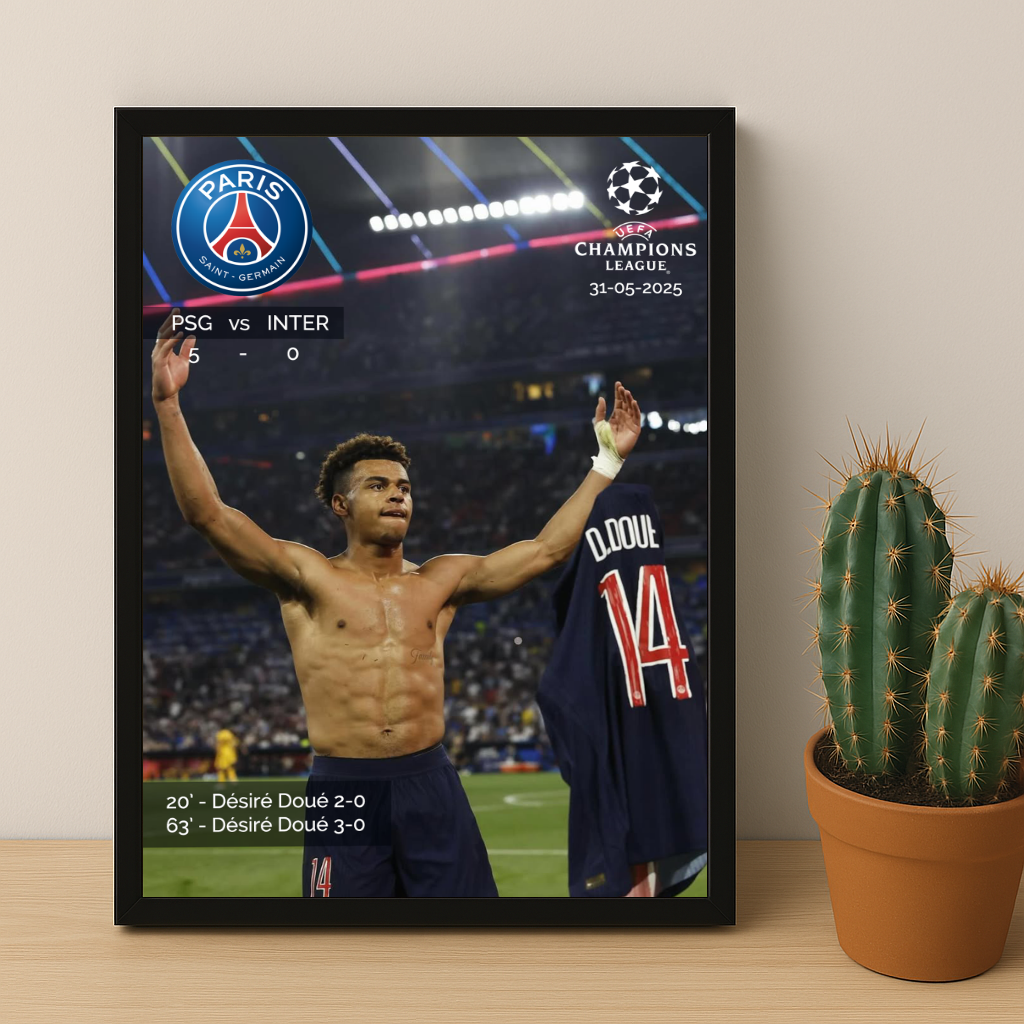 Poster Paris Saint-Germain Désiré Doué