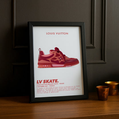 Cadre photo Louis Vuitton Sneaker Skate Rouge