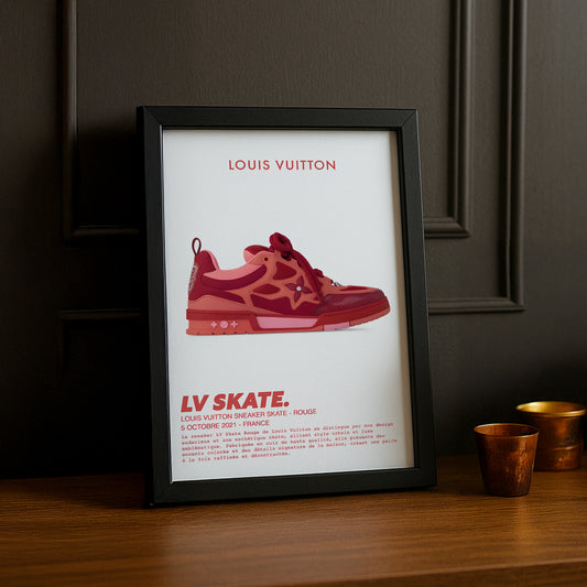 Cadre photo Louis Vuitton Sneaker Skate Rouge