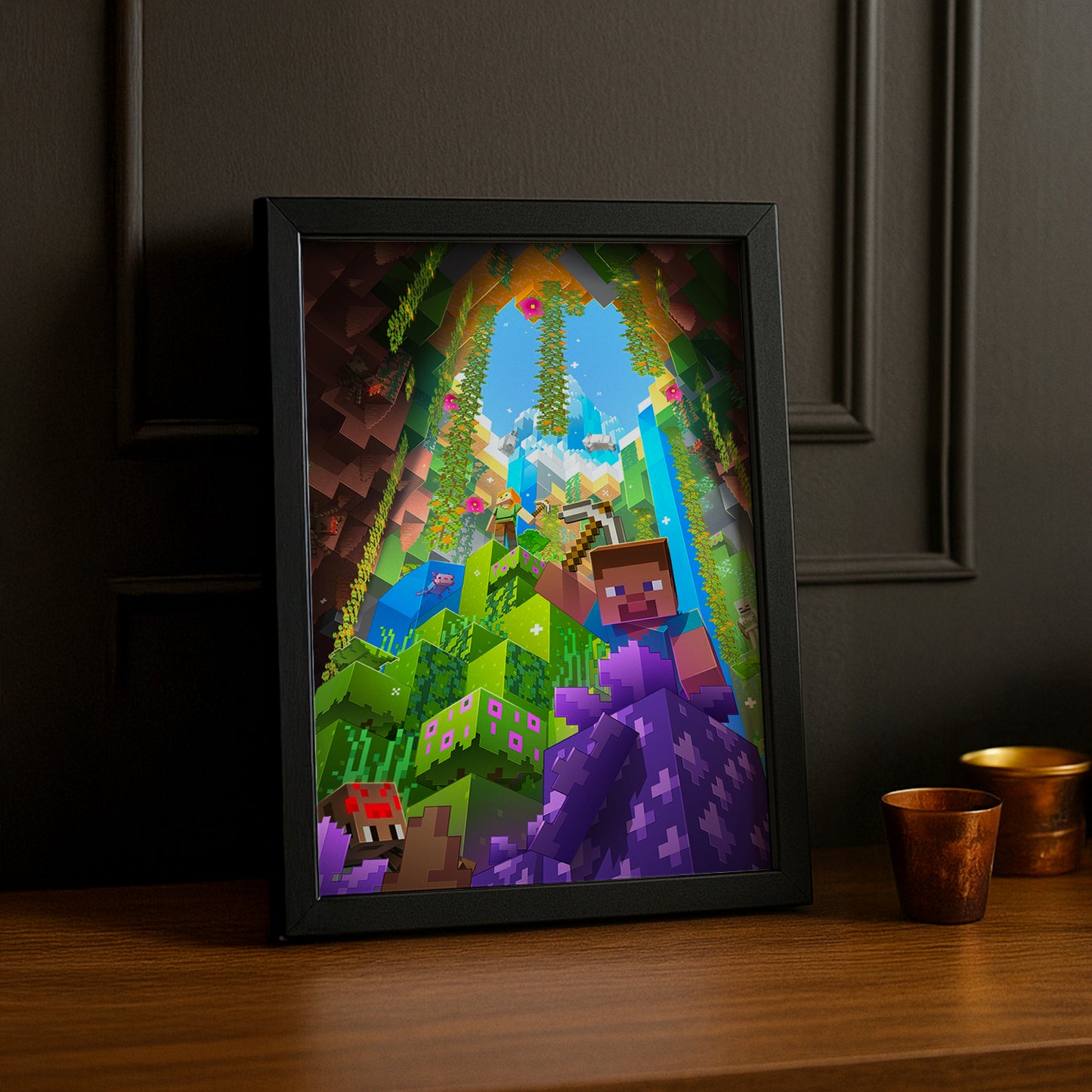 Cadre photo Minecraft - Falaises