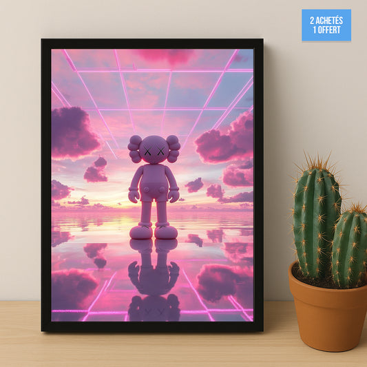 Poster Kaws - Rose 3D