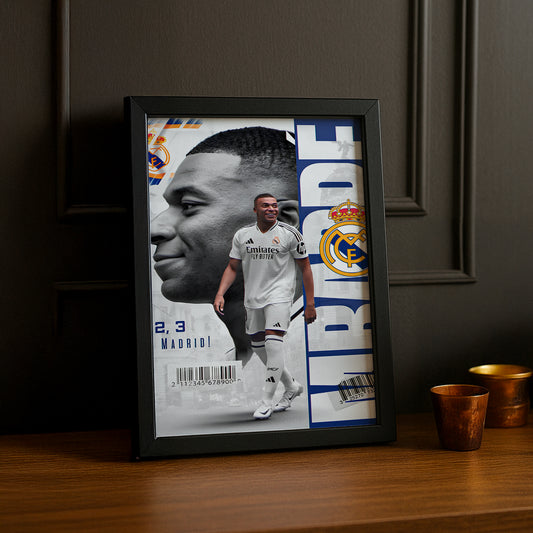 Poster encadrée Real Madrid - Kylian Mbappé
