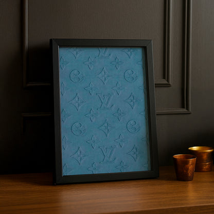 Cadre photo Louis Vuitton motif bleu