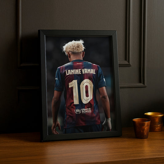 Poster encadrée FC Barcelone - Lamine Yamal