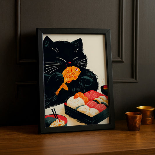 Cadre Photo Chat - Fish & Sushi