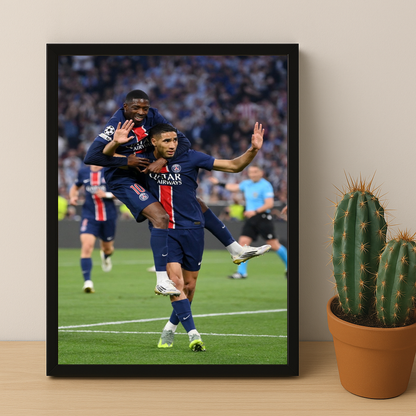 Cadre photo Ousmane Dembélé x Achraf Hakimi PSG