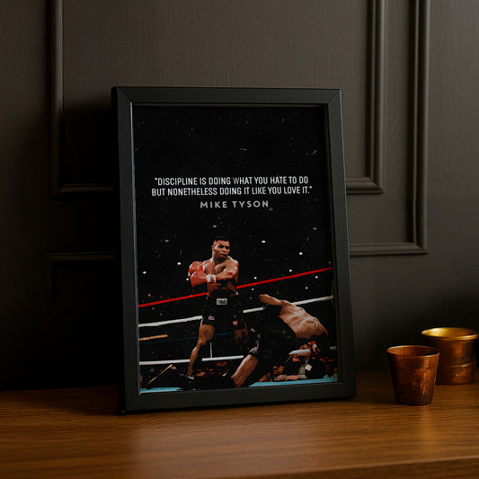 Cadre Photo Boxe - Mike Tyson Discipline