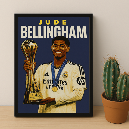 Cadre Photo Jude Bellingham Real Madrid – Affiche HD Encadrée Papier Premium