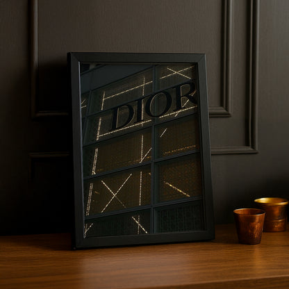 Cadre photo Dior logo by night