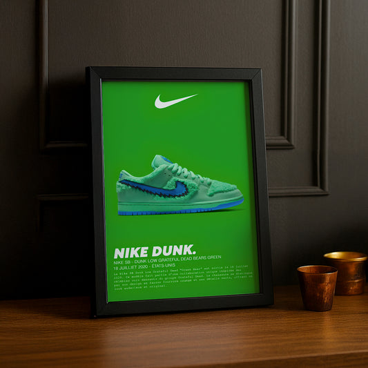 Cadre photo Nike SB Dunk Low Grateful Dead Bears Green