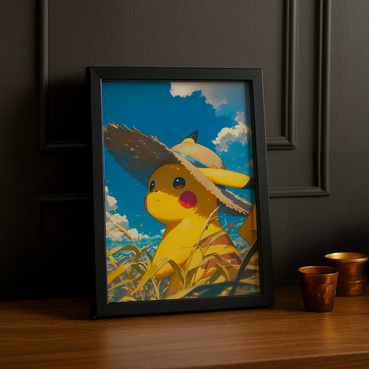 Cadre Photo Pokémon - Pikachu Chapeau de paille