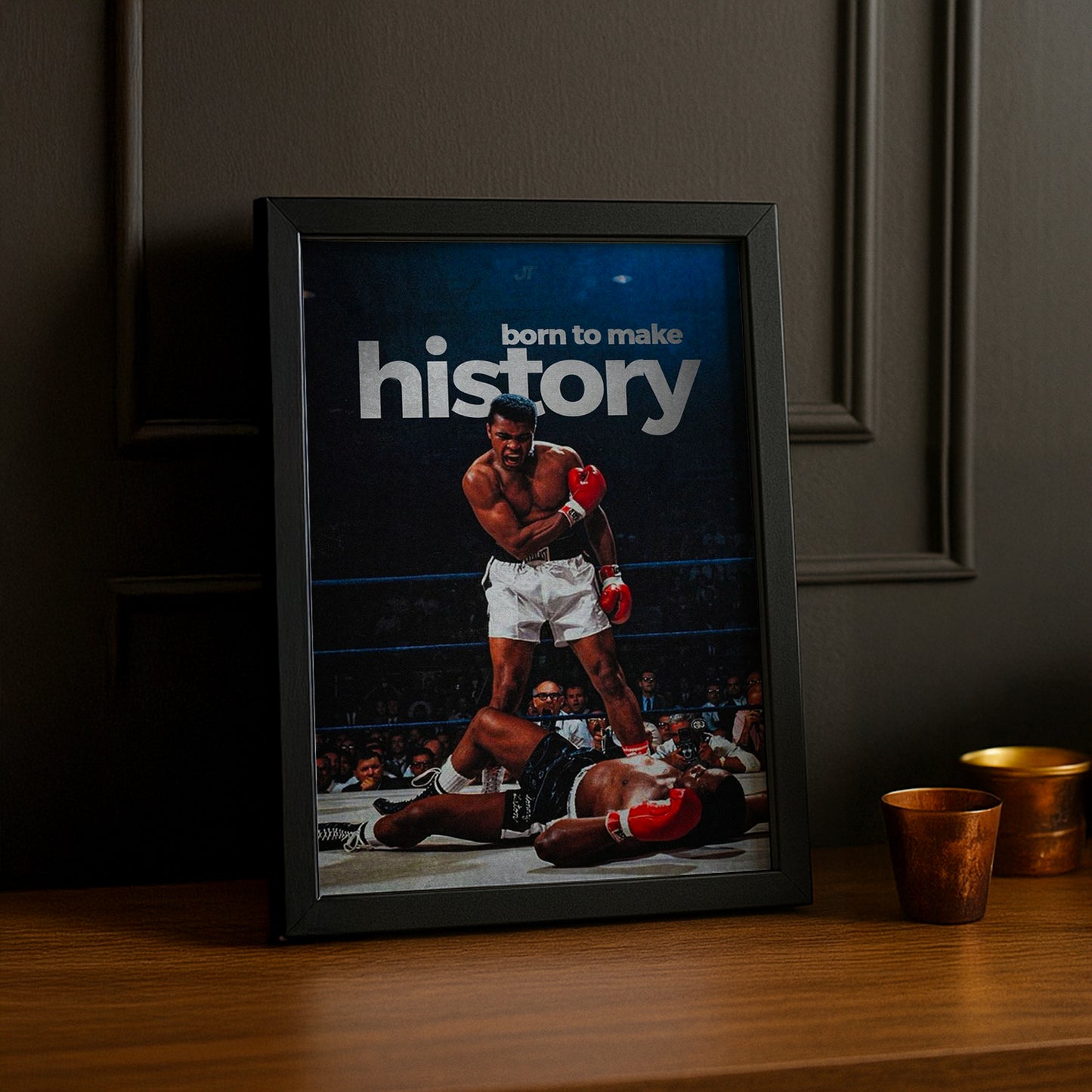 Cadre Photo Boxe - Muhammad Ali "Born To Make History"