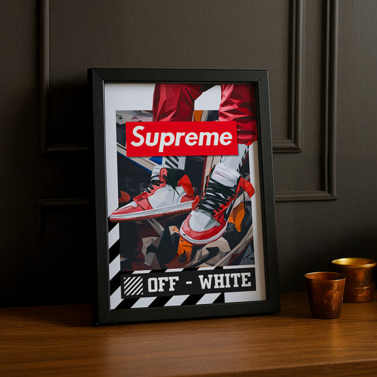 Cadre photo Off-White x Supreme