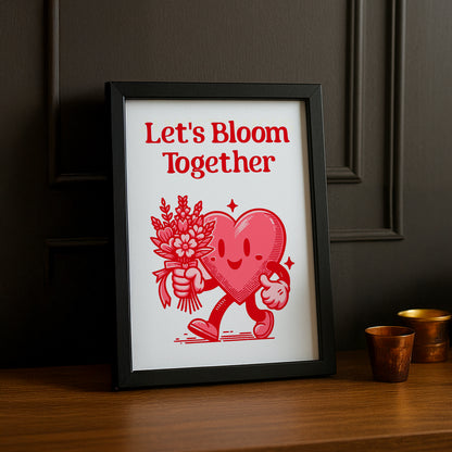 Cadre photo Citation - Let's Bloom Together