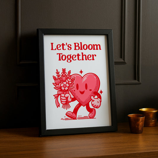 Cadre photo Citation - Let's Bloom Together