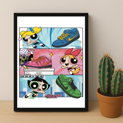 Poster Nike Dunk Powerpuff girl