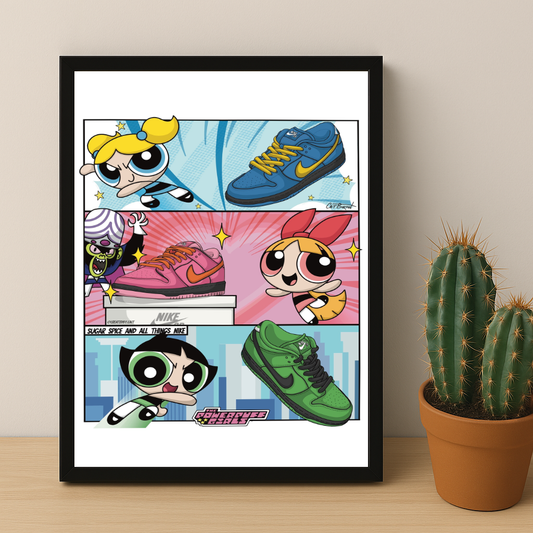 Poster Nike Dunk Powerpuff girl