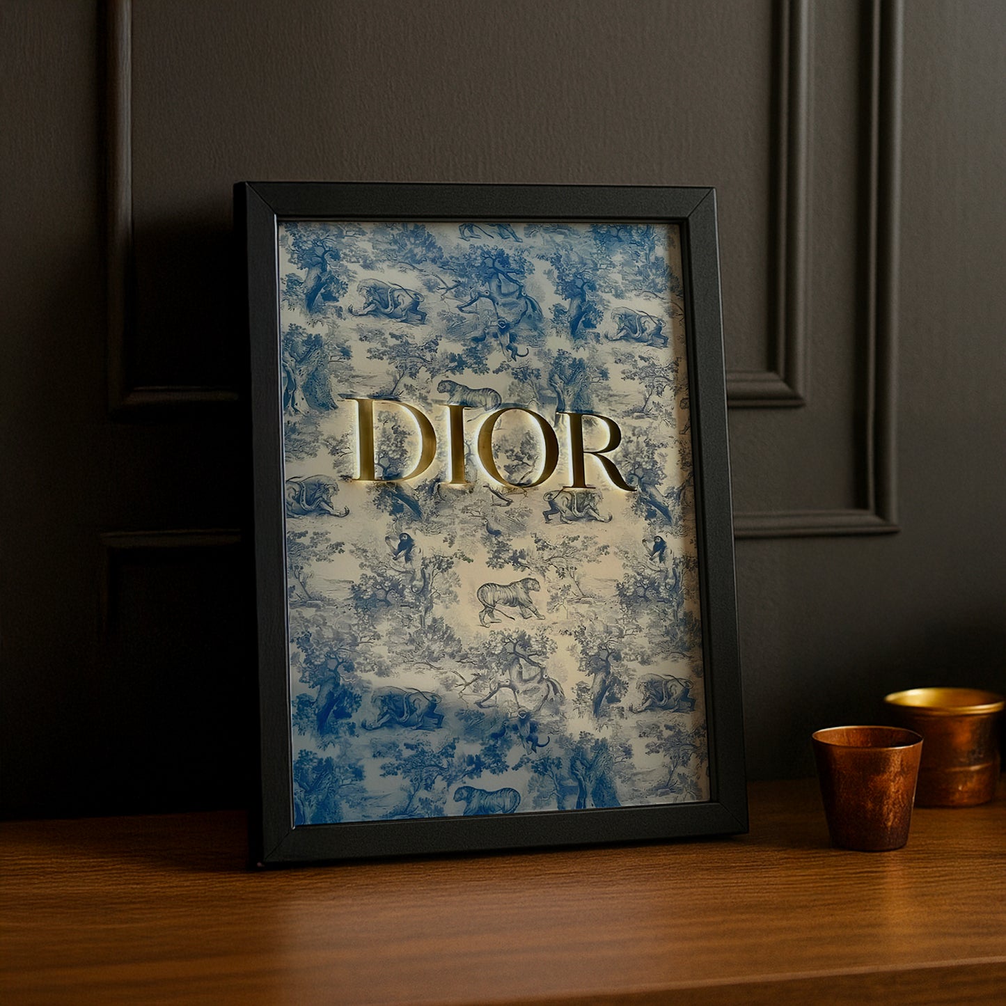 Cadre photo Dior Logo Gold