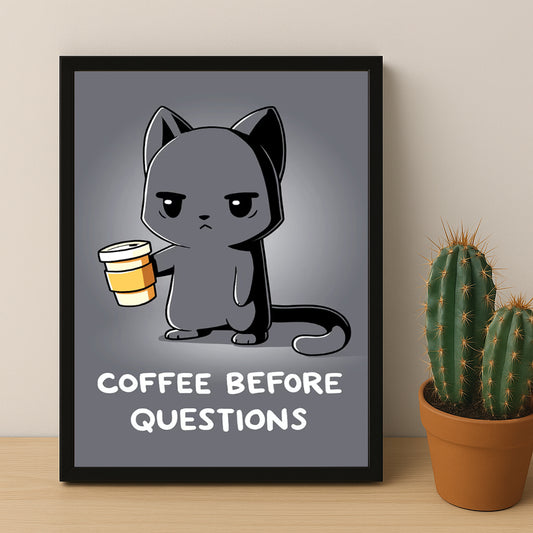 Cadre photo Coffee Lover - Coffee before questions