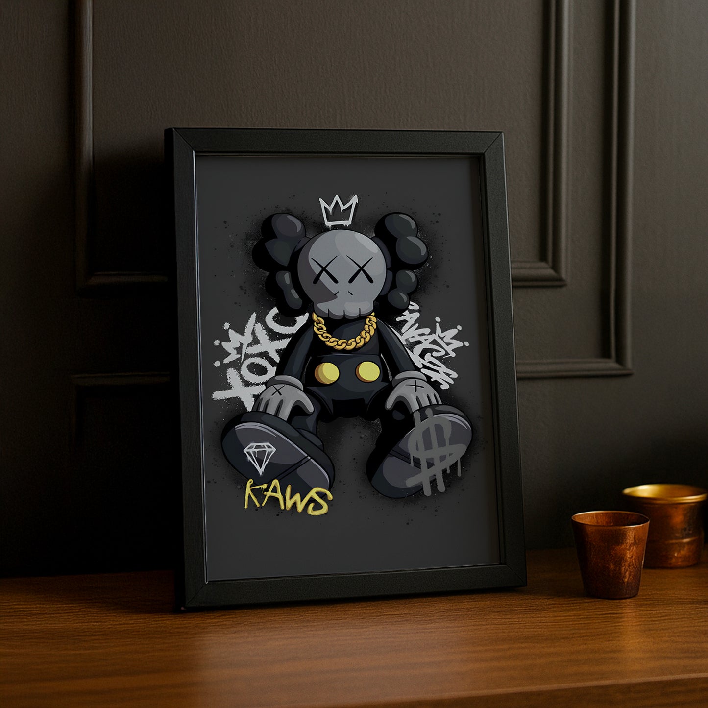 Cadre photo Kaws - King of graffiti
