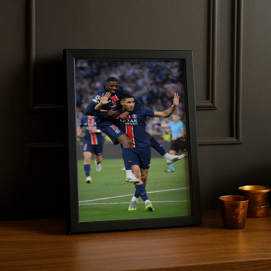 Cadre photo Ousmane Dembélé x Achraf Hakimi PSG