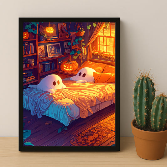 Poster Halloween - Fantômes mignon