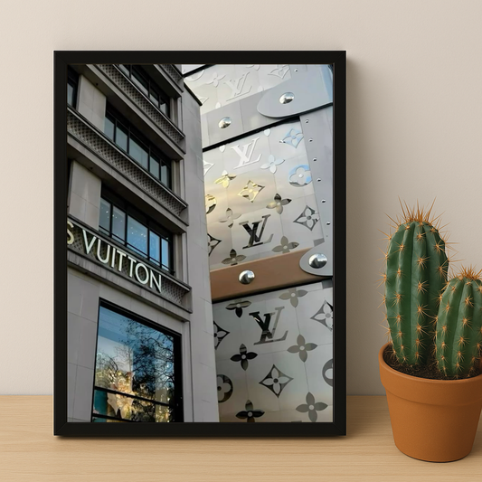 Cadre photo Louis Vuitton devanture en verre