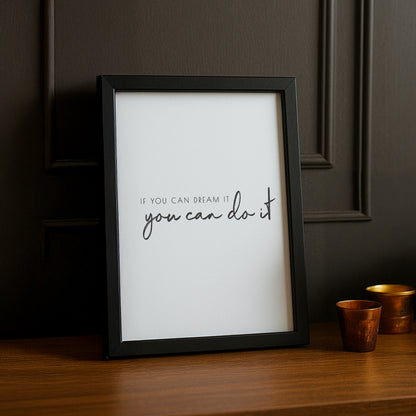 Cadre photo Citation - You can do it