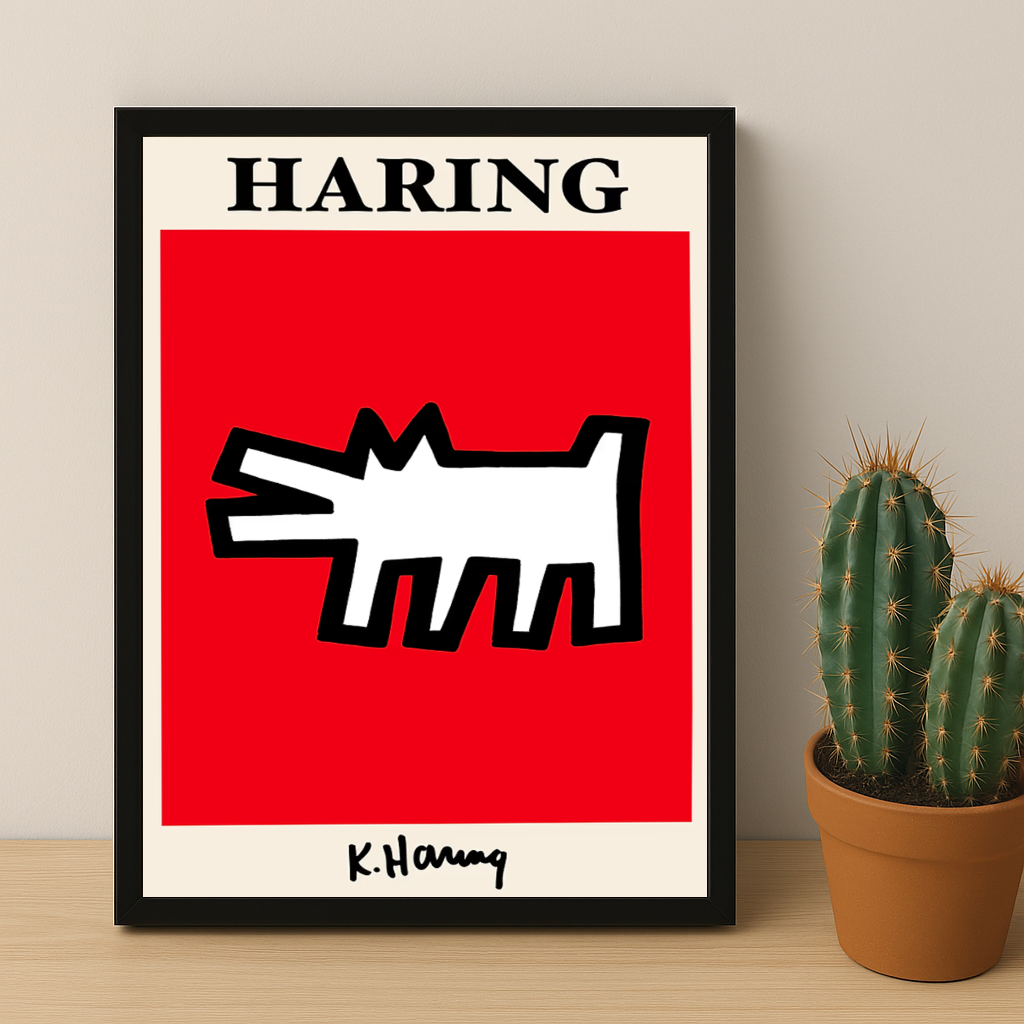 Cadre photo Keith Haring Dog