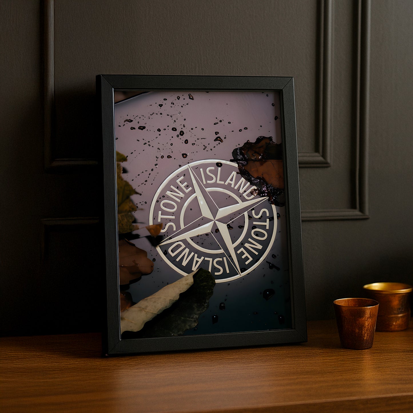 Cadre photo Stone Island tâches